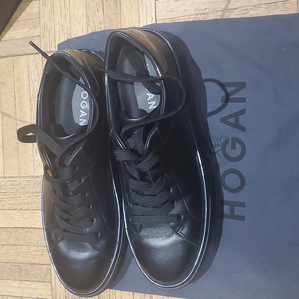 WOMEN'S HOGAN H365 SNEAKERS IN BLACK LEATHER